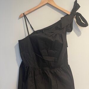 Who What Wear Black One Shoulder top